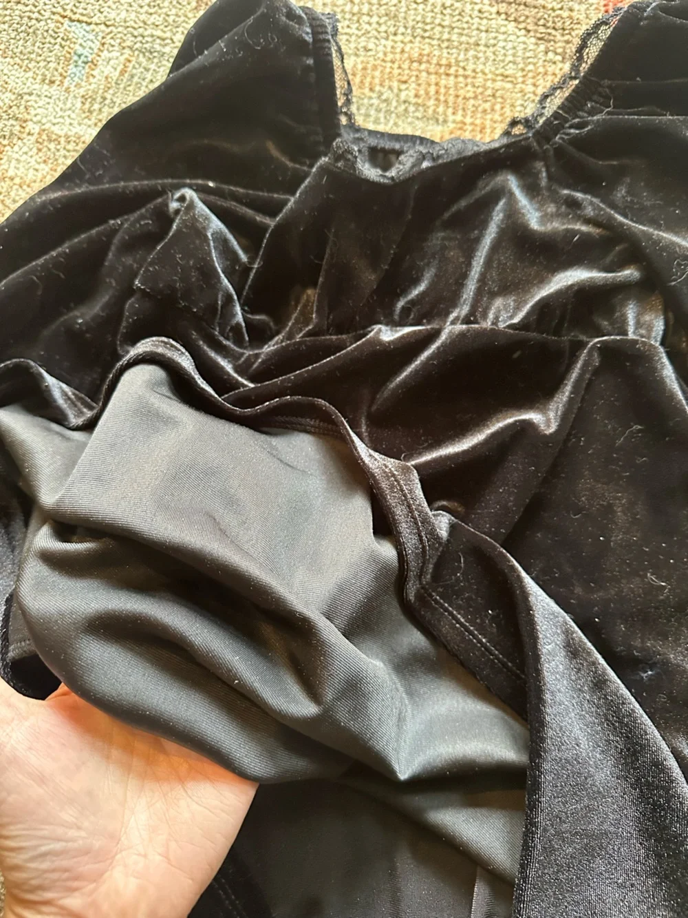 Kids GAP Black Velvet Long-Sleeve dress
